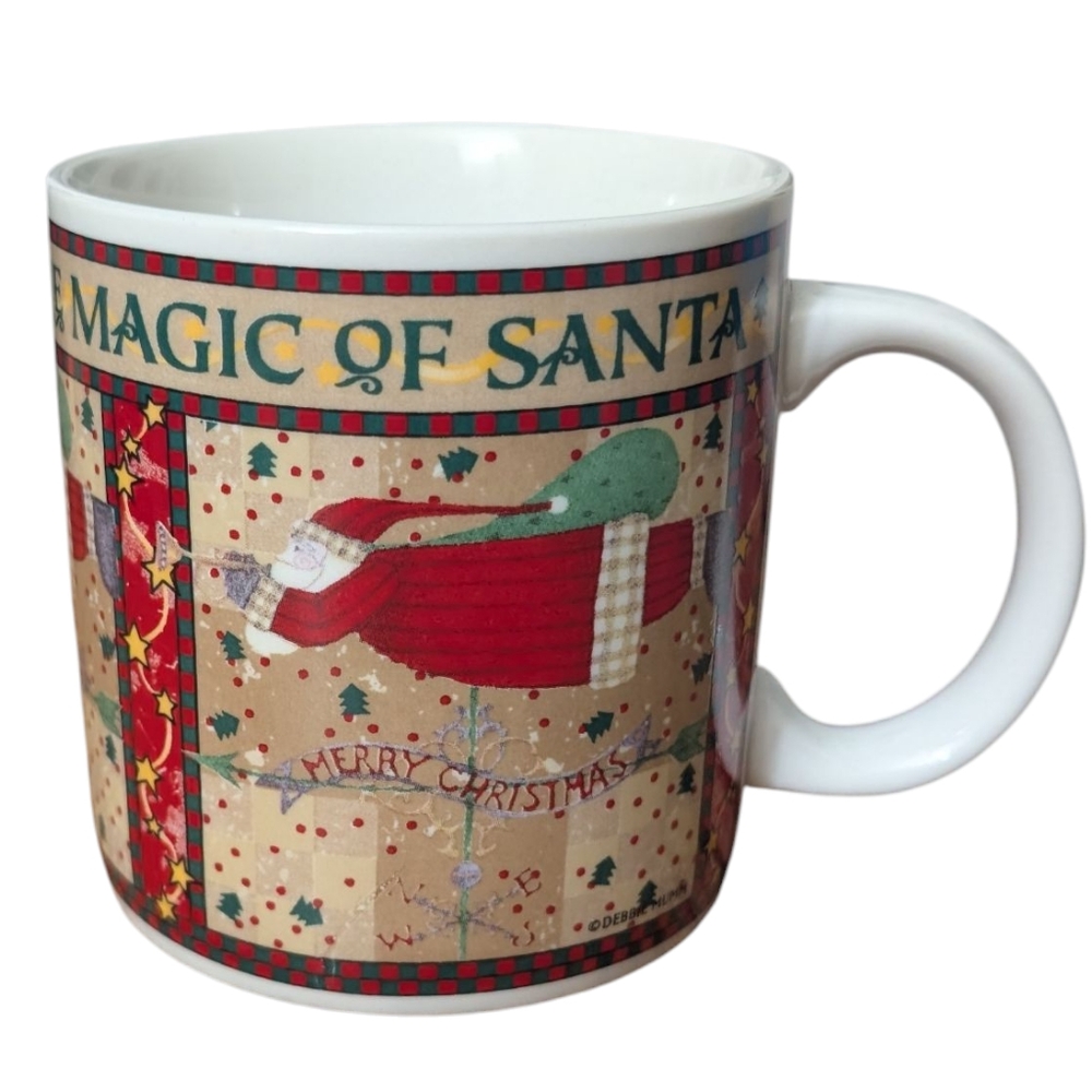 Debbie Mumm Magic of Santa Christmas Mugs - Set of 4 - Picture 8 of 10